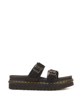 Myles Brando Leather Buckle Slide Sandals