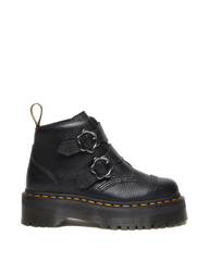 Devon Flower Buckle Leather Platform Boots