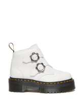 Devon Flower Buckle Leather Platform Boots