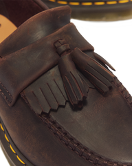 Adrian Crazy Horse Leather Tassel Loafers