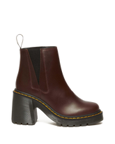 Spence Pull Up Leather Flared Heel Chelsea Boots