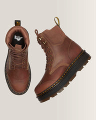 Zebzag 8 Ties Burnish Waxy Lace Up Boots