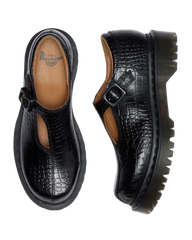 Rejena Mary Jane Croc Emboss Leather Shoes