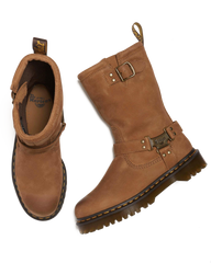 Anistone Hi Tumbled Nubuck biker boots