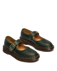 Mary Jane Flower Crazy Horse Leather Shoes