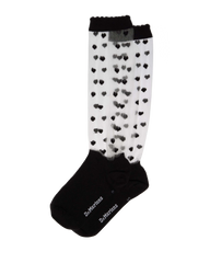 Short Heart Mesh Organic Cotton Blend Socks