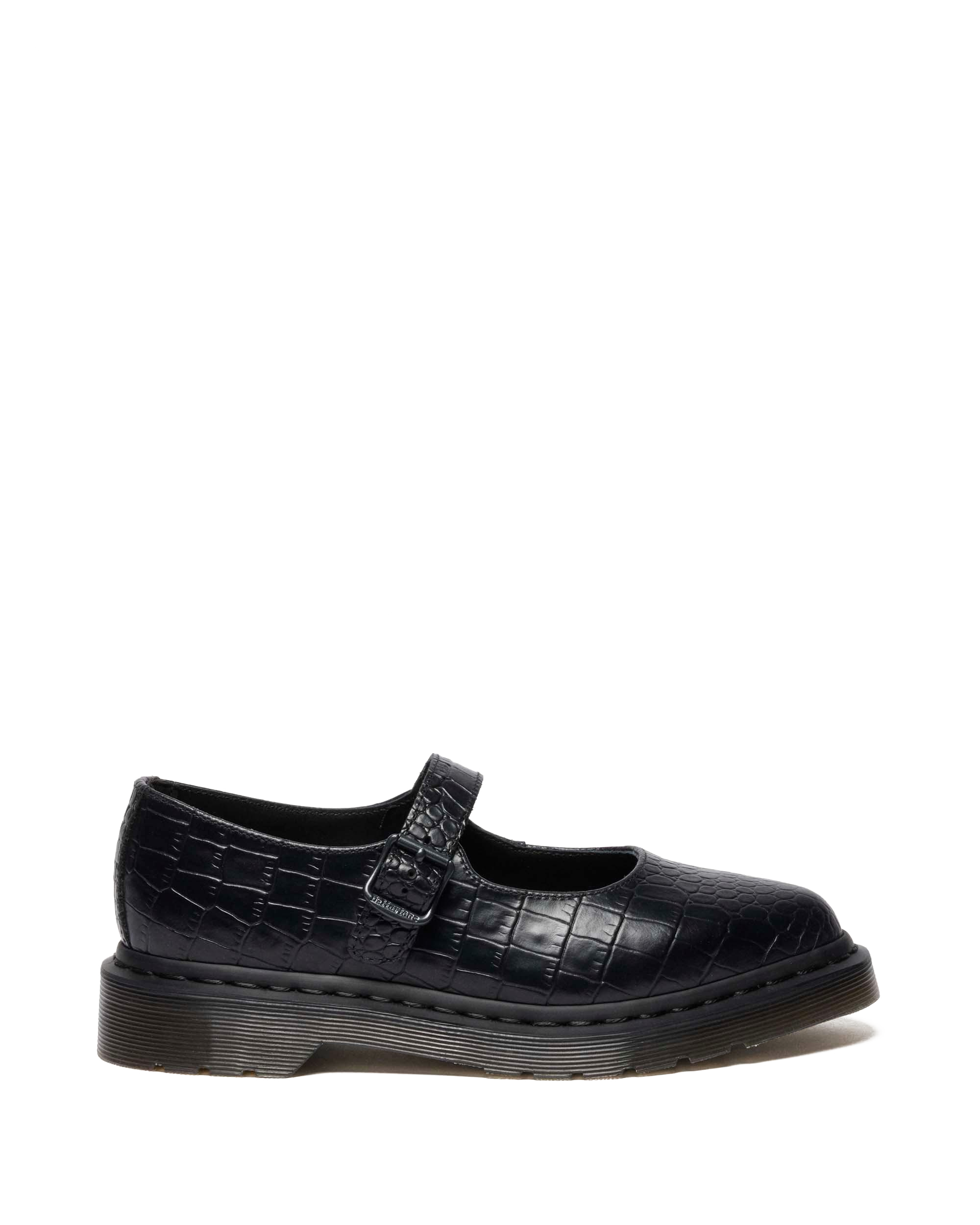 Elphie Mary Jane Emboss Leather Shoes