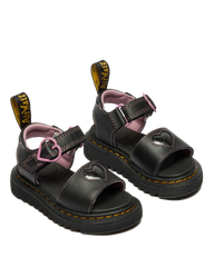 Toddler Marlowe II Glitter Heart Leather Strap Shoes