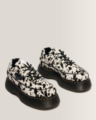 Buzz 5-Eye Dalmatian Hair On Leather Shoes