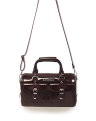 Top Handle Rub Off Leather Bag