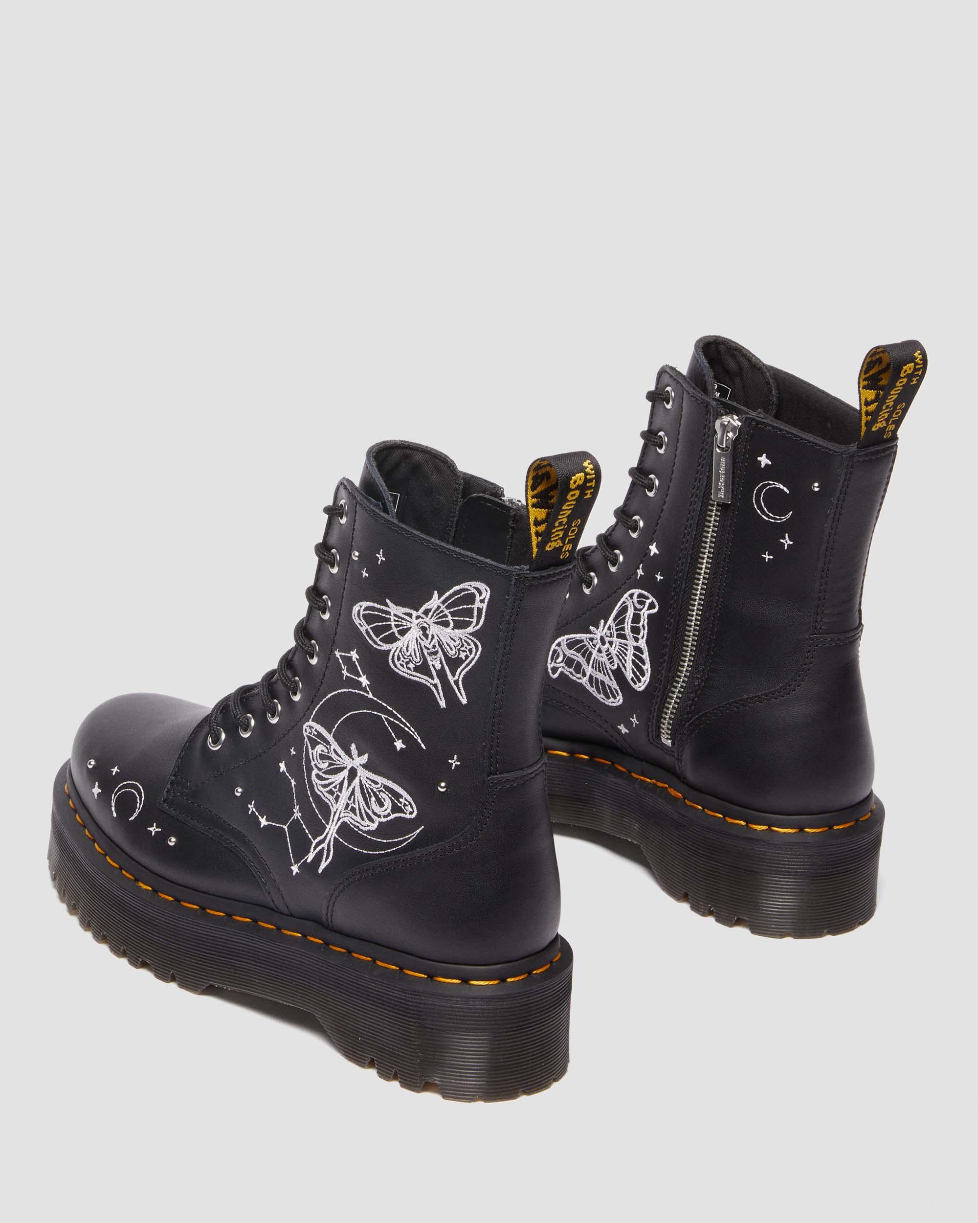 JADON CELESTIAL MOTH EMBROIDERED PLATFORM BOOT