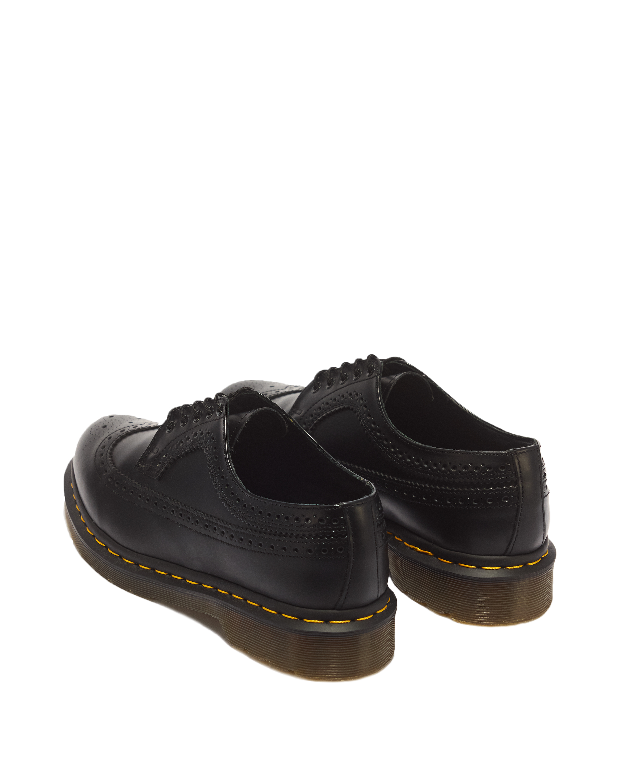 3989 Yellow Stitch Smooth Leather Brogue Shoes