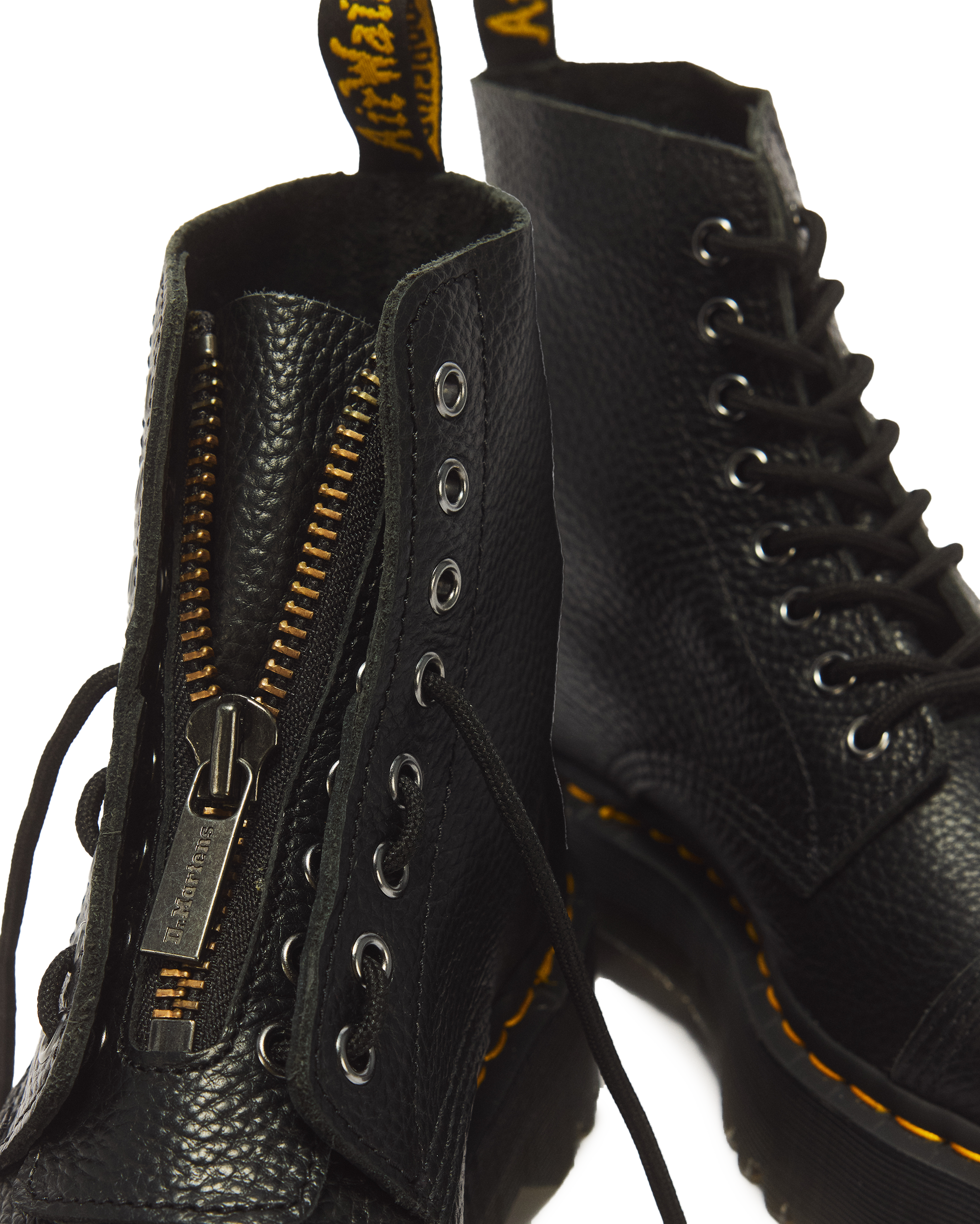 Sinclair Milled Nappa Leather Platform Boots