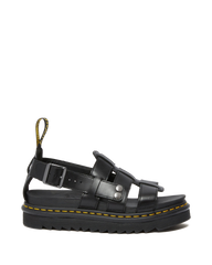 Terry Leather Strap Sandals
