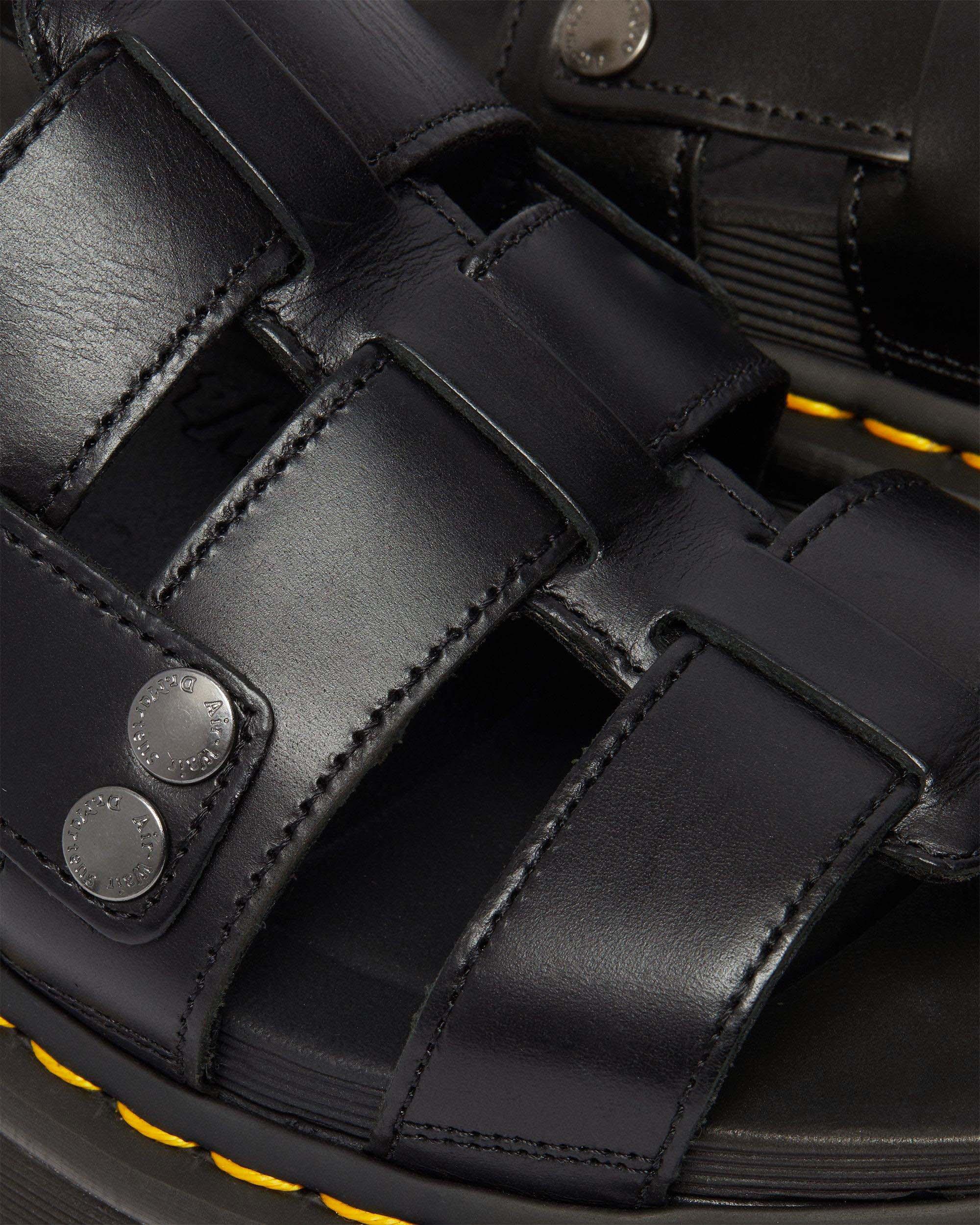 Terry Leather Strap Sandals