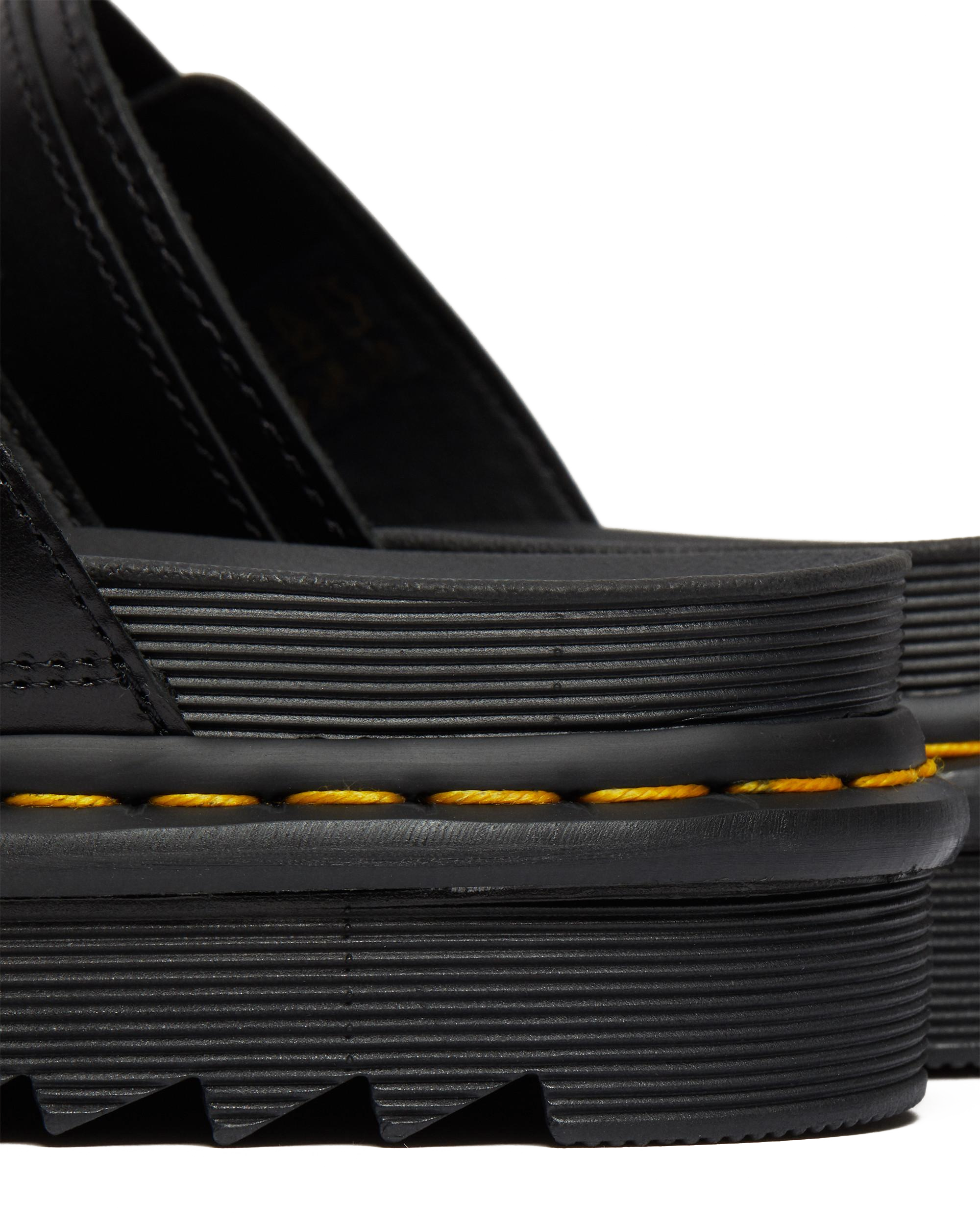 Myles Brando Leather Buckle Slide Sandals