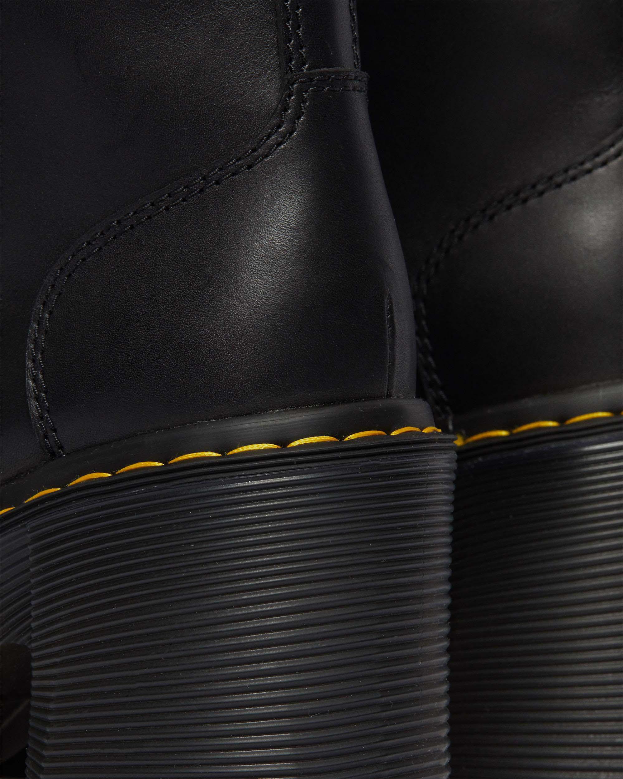 Chesney Leather Flared Heel Lace Up Boots