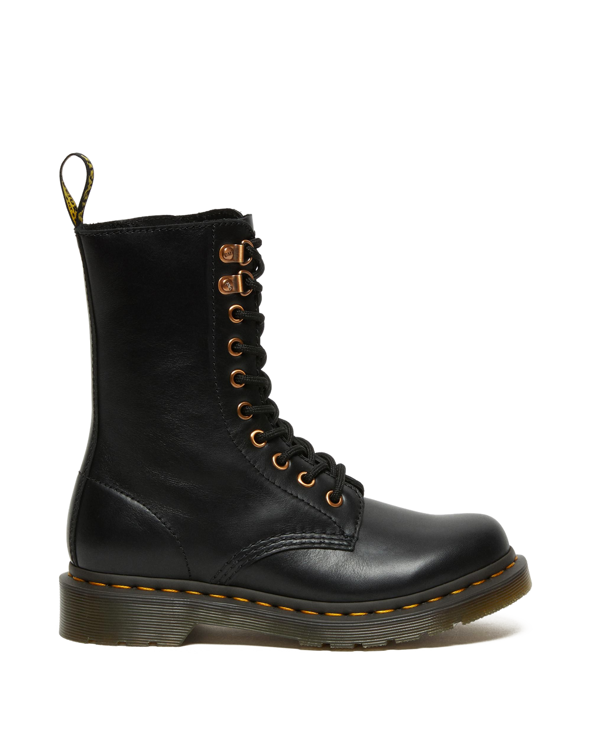 1490 Rose Gold Hardware Leather Mid Calf Boots