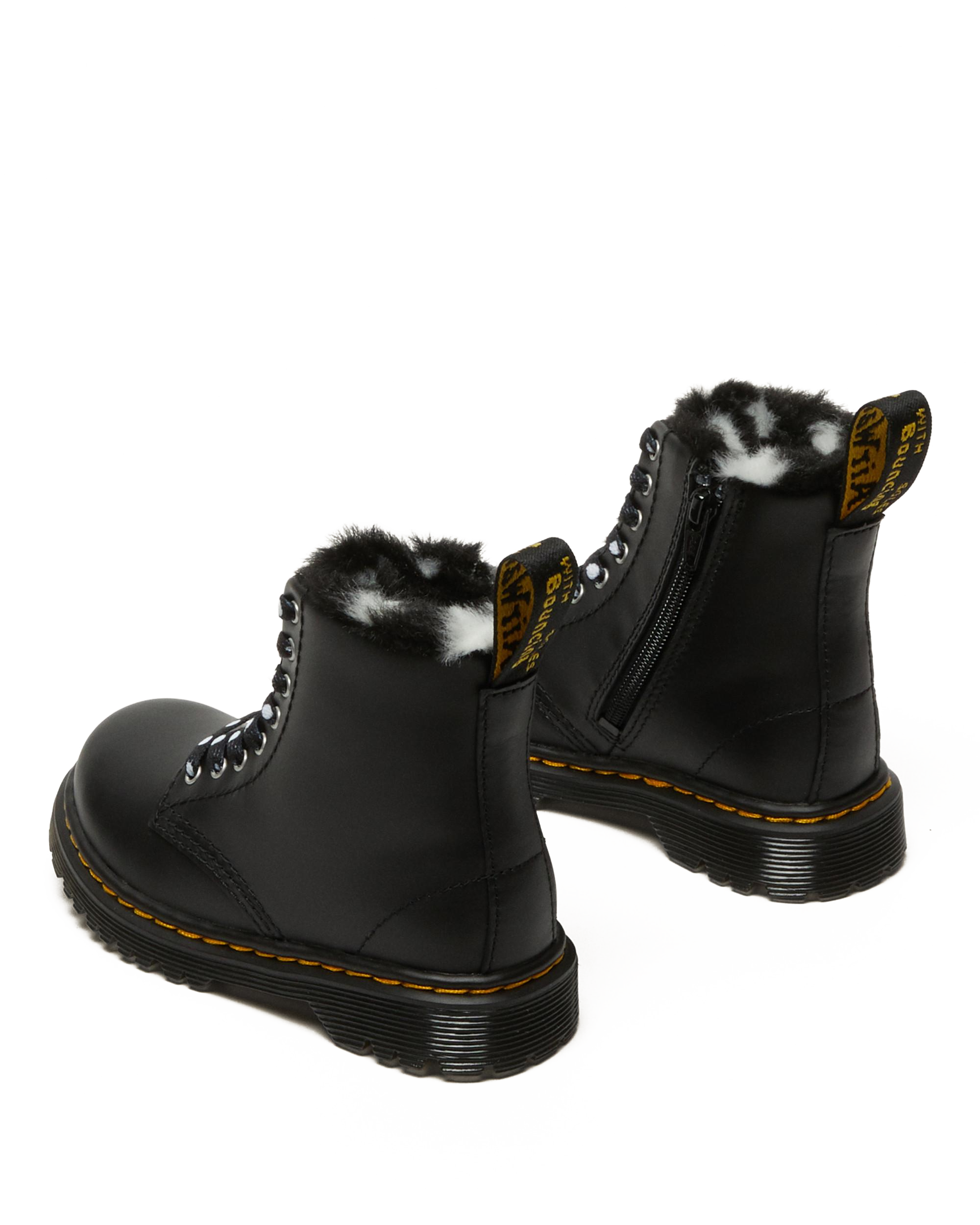 Toddler 1460 Serena Faux Fur Lined Leather Lace Up Boots