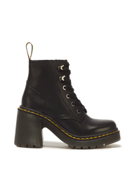 Jesy Sendal Leather Lace Up Flared Heel Boots