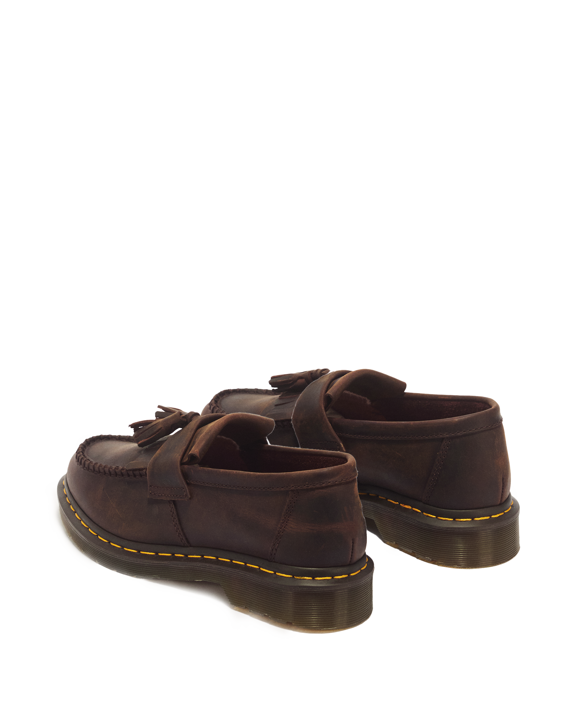 Adrian Crazy Horse Leather Tassel Loafers