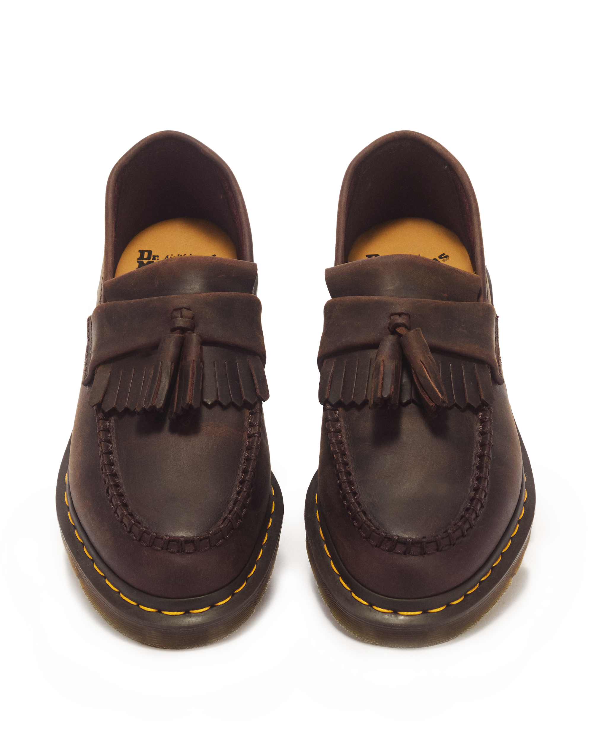 Adrian Crazy Horse Leather Tassel Loafers