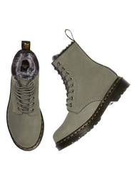 1460 Serena Faux Fur Lined Nubuck Lace Up Boots