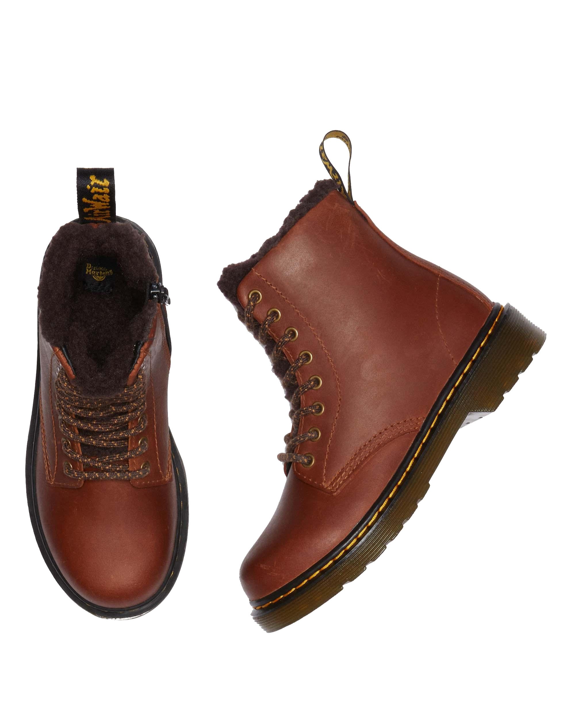 1460 Serena Junior 8 Eye Republic WP Leather Lace Up Boots