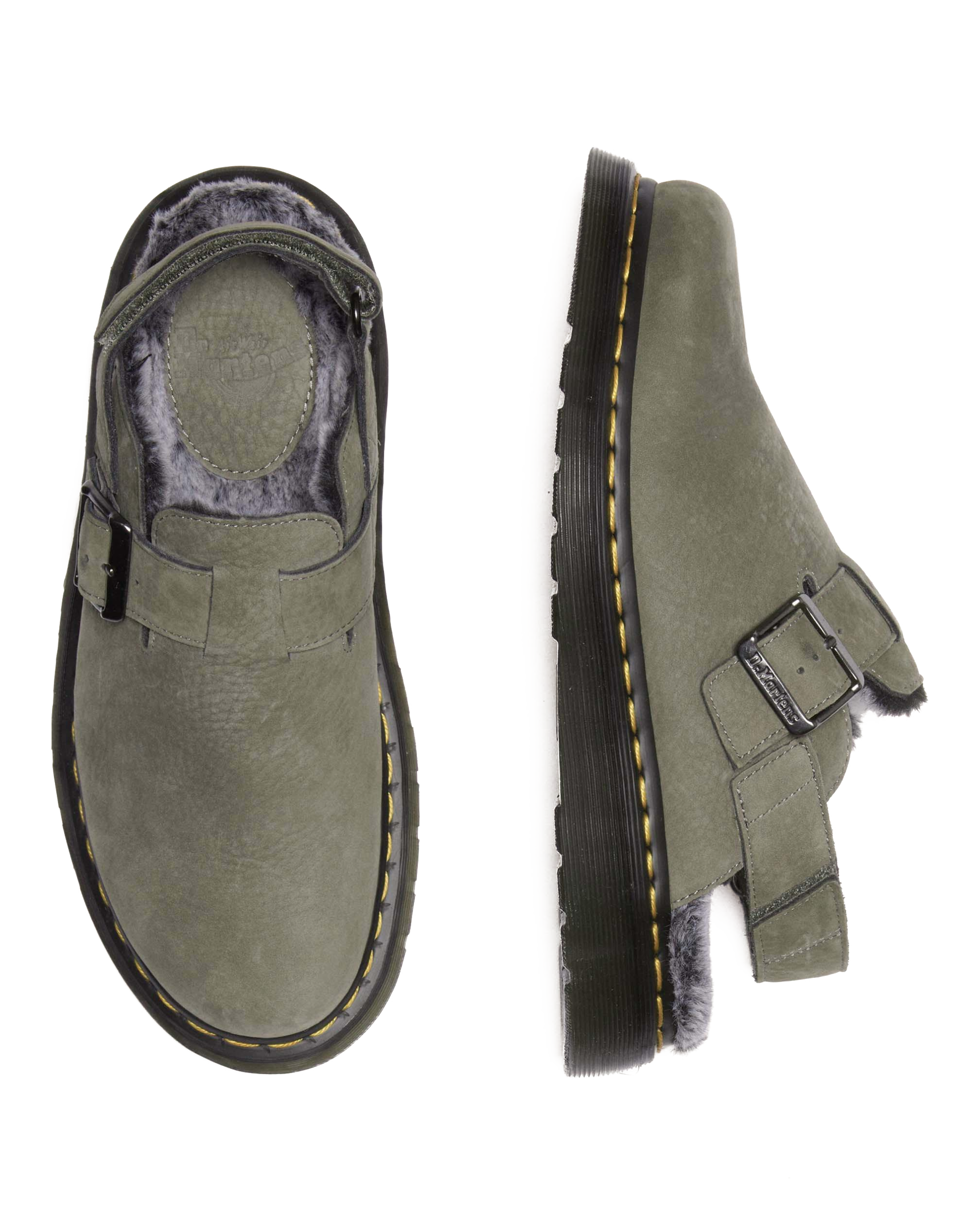 Jorge II Faux Fur Lined Nubuck Slingback Mules