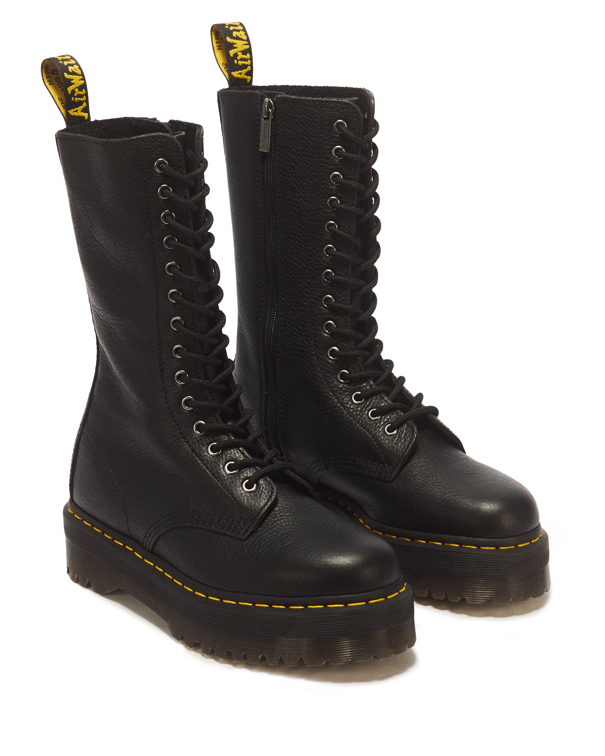 1B99 Pisa Leather Mid Calf Lace Up Boots