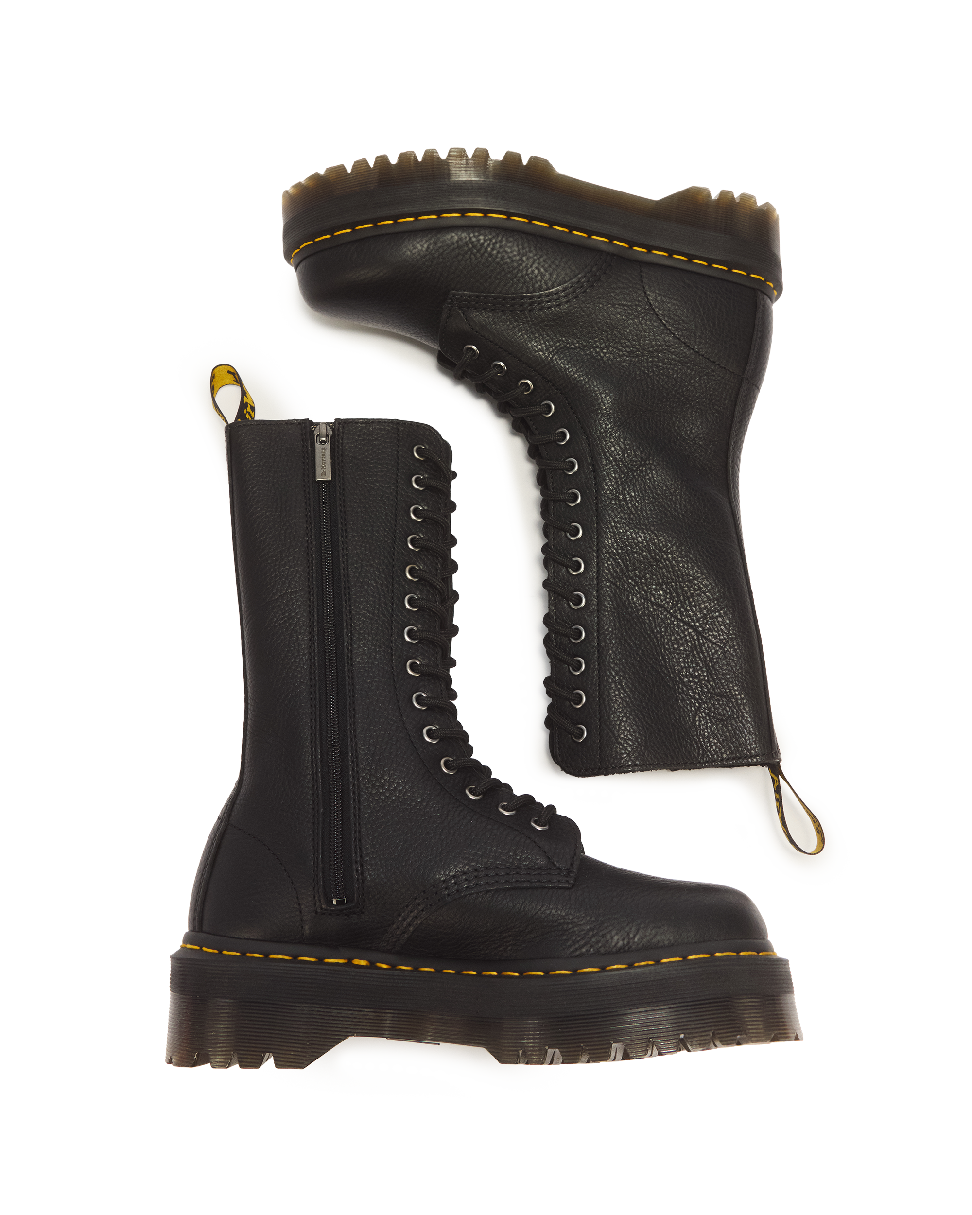 1B99 Pisa Leather Mid Calf Lace Up Boots