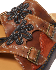 Dayne Made in England Leather & Suede Applique Slides