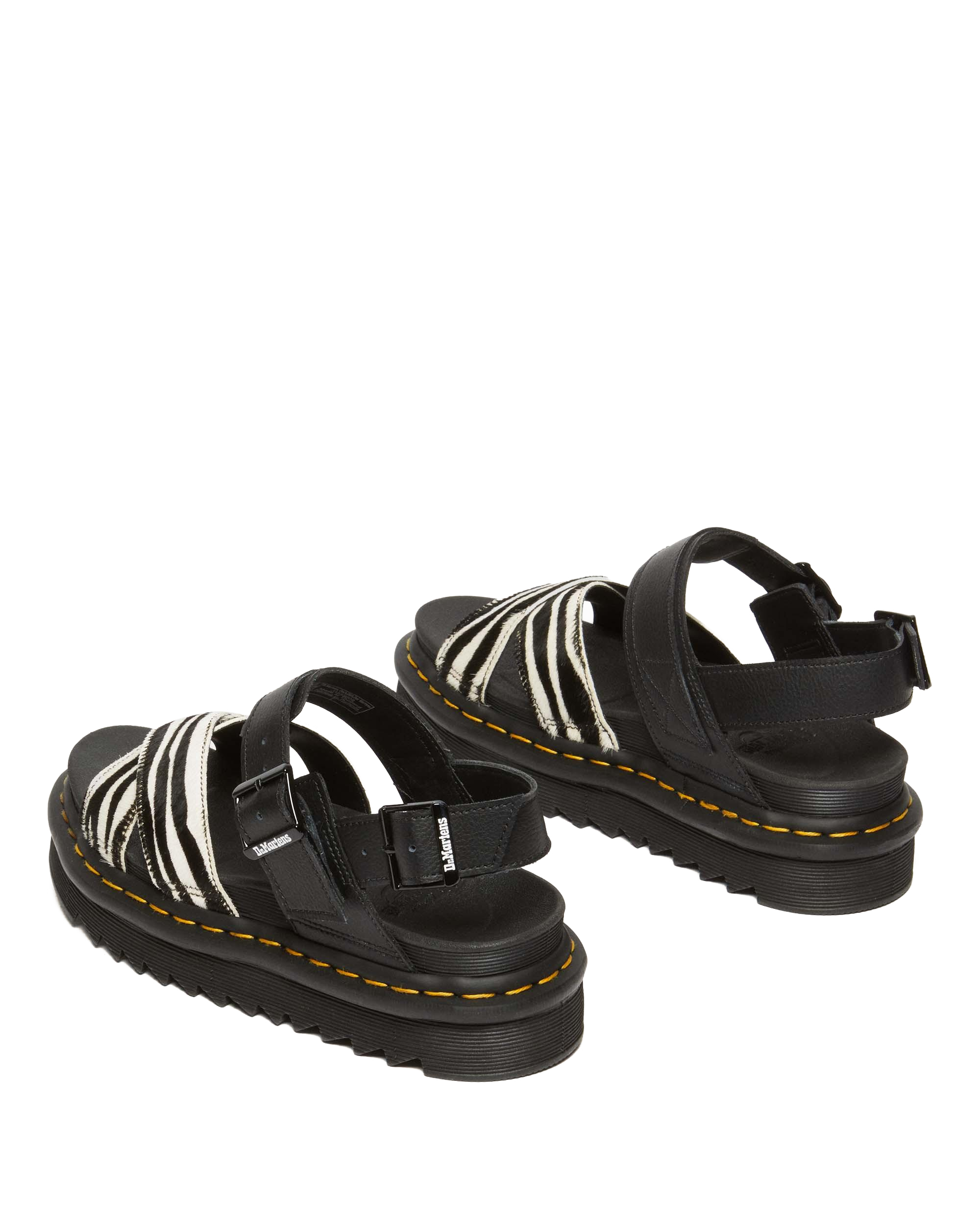 Voss II Hair-On Zebra Print Sandals