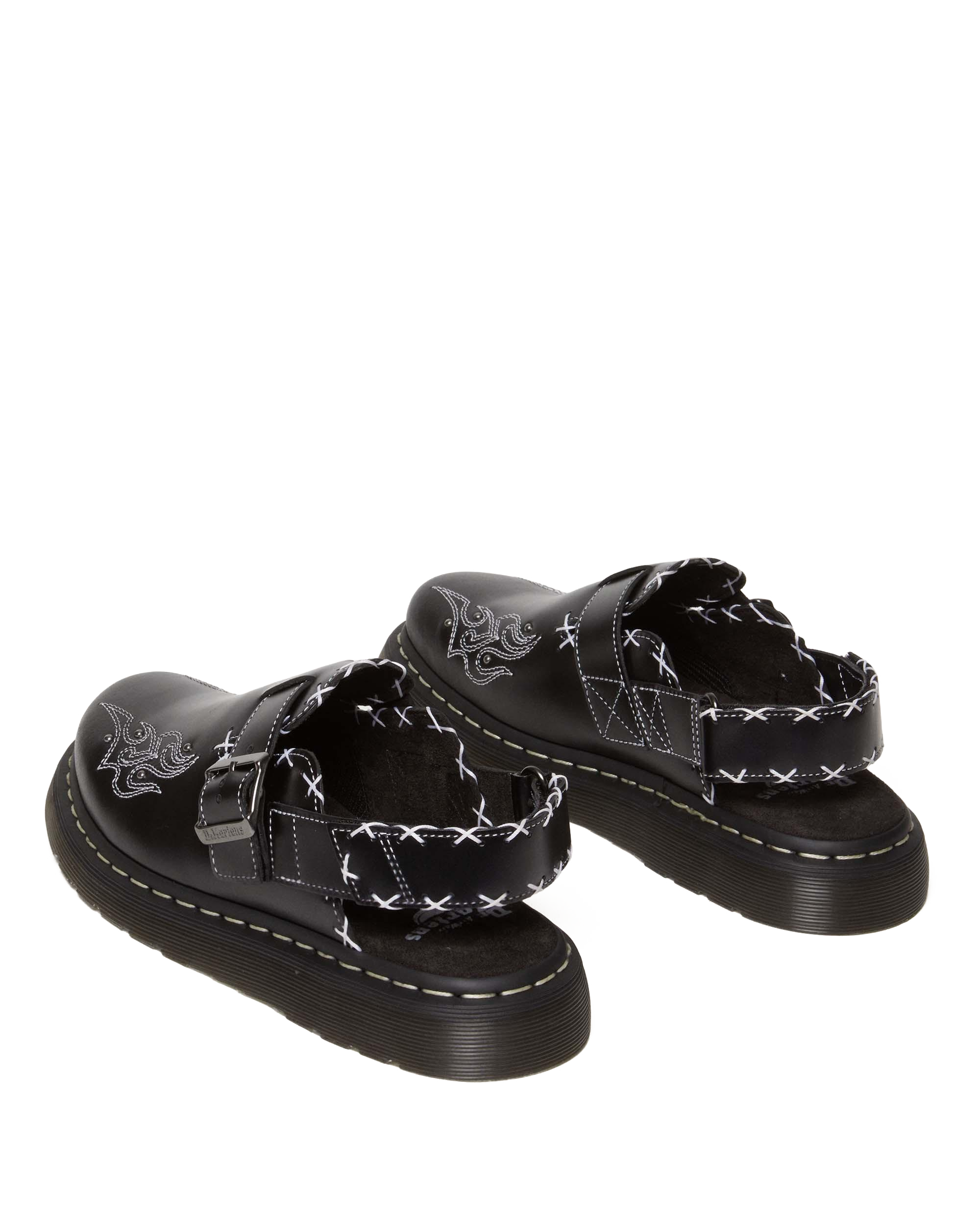 Jorge II Gothic Americana Leather Slingback Mules