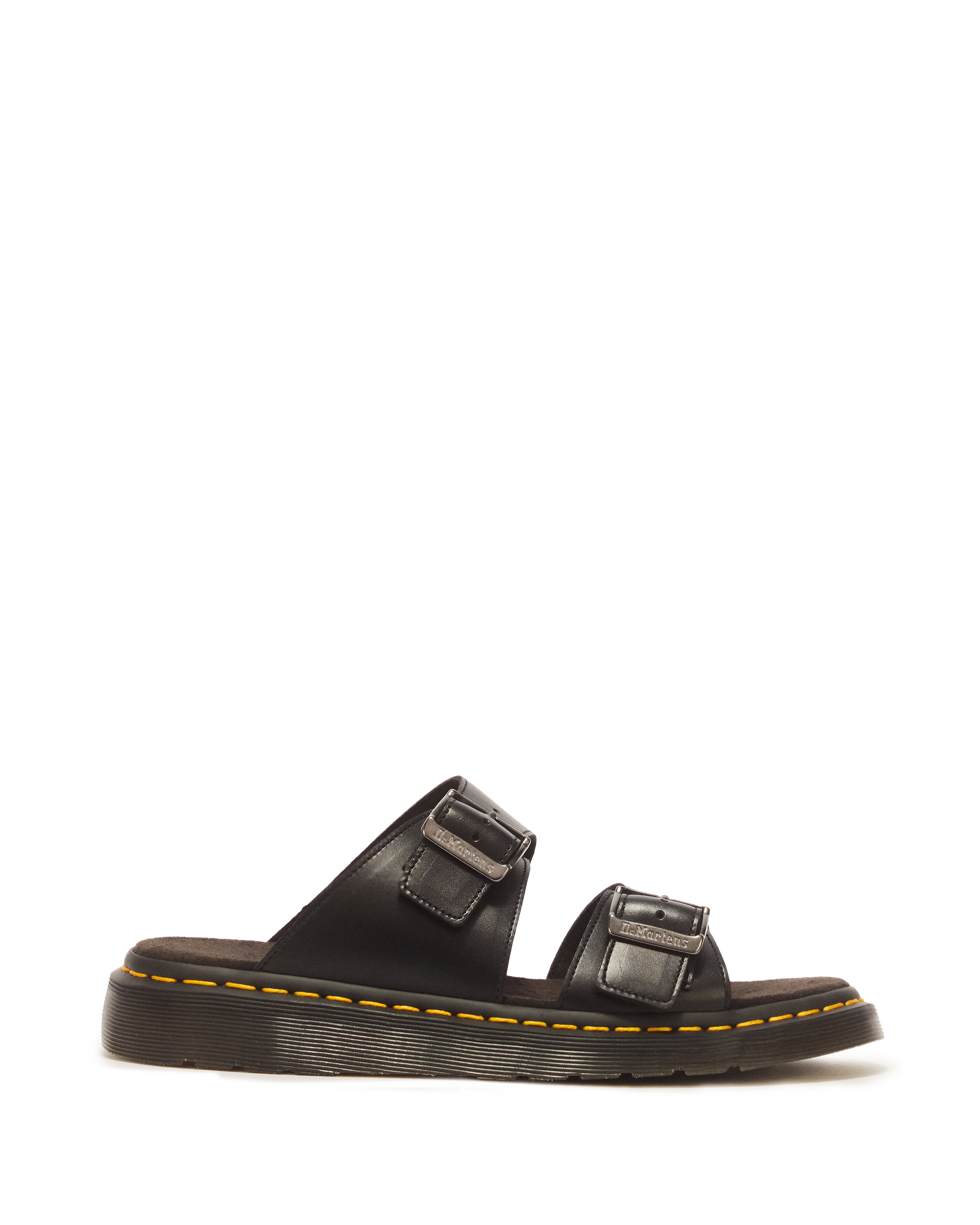 Josef Analine Leather Buckle Slide Sandals