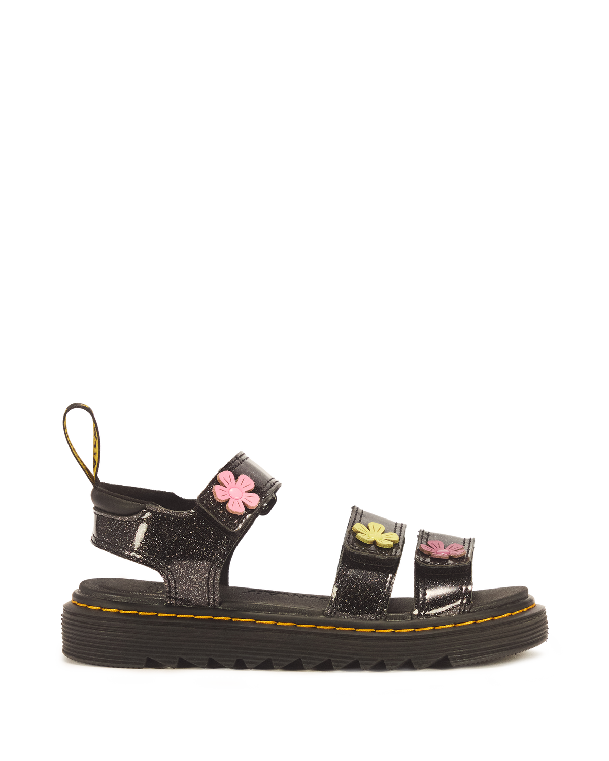 Junior Klaire Coated Glitter Velcro Sandals