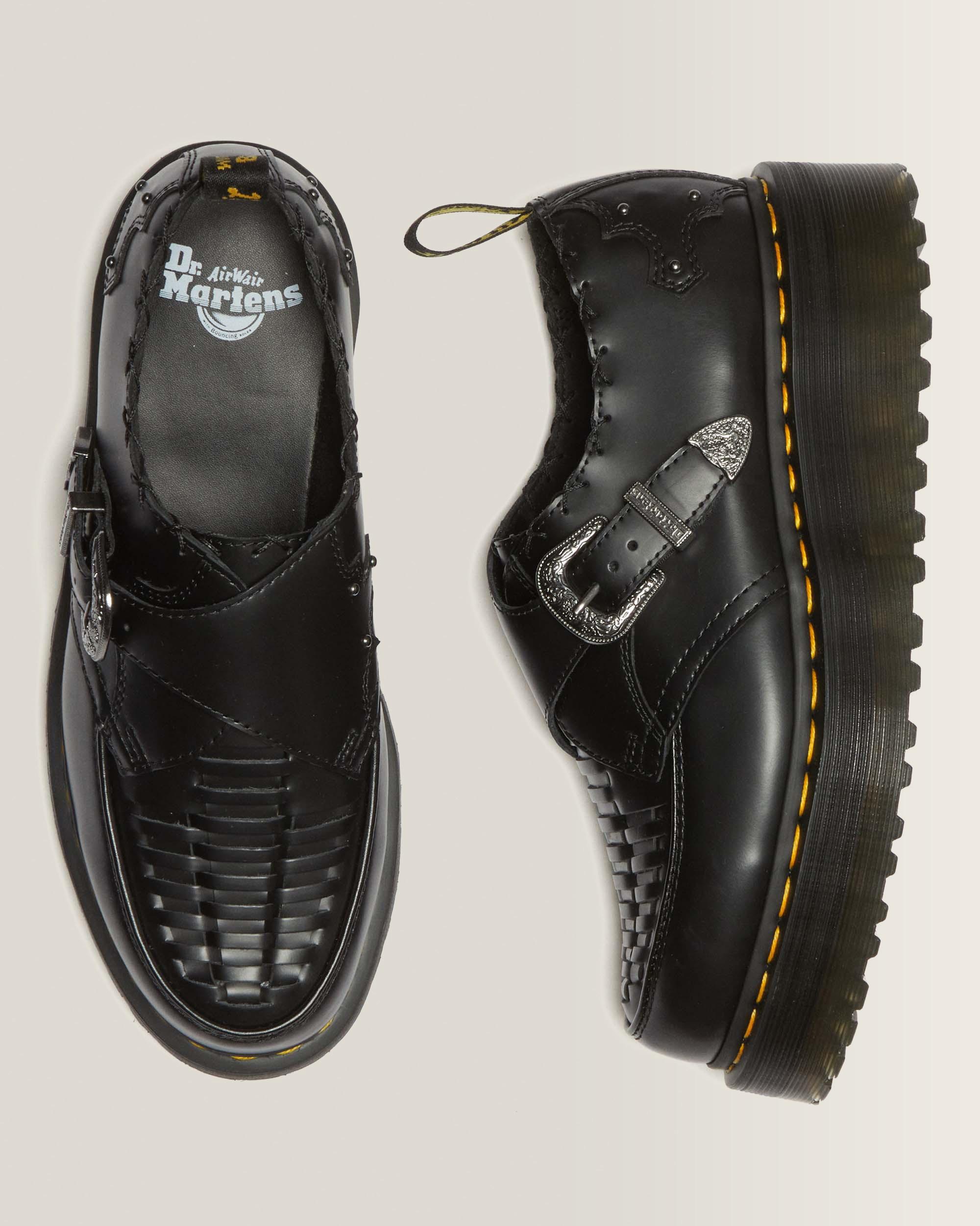 Ramsey Woven Smooth Leather Platform Creepers