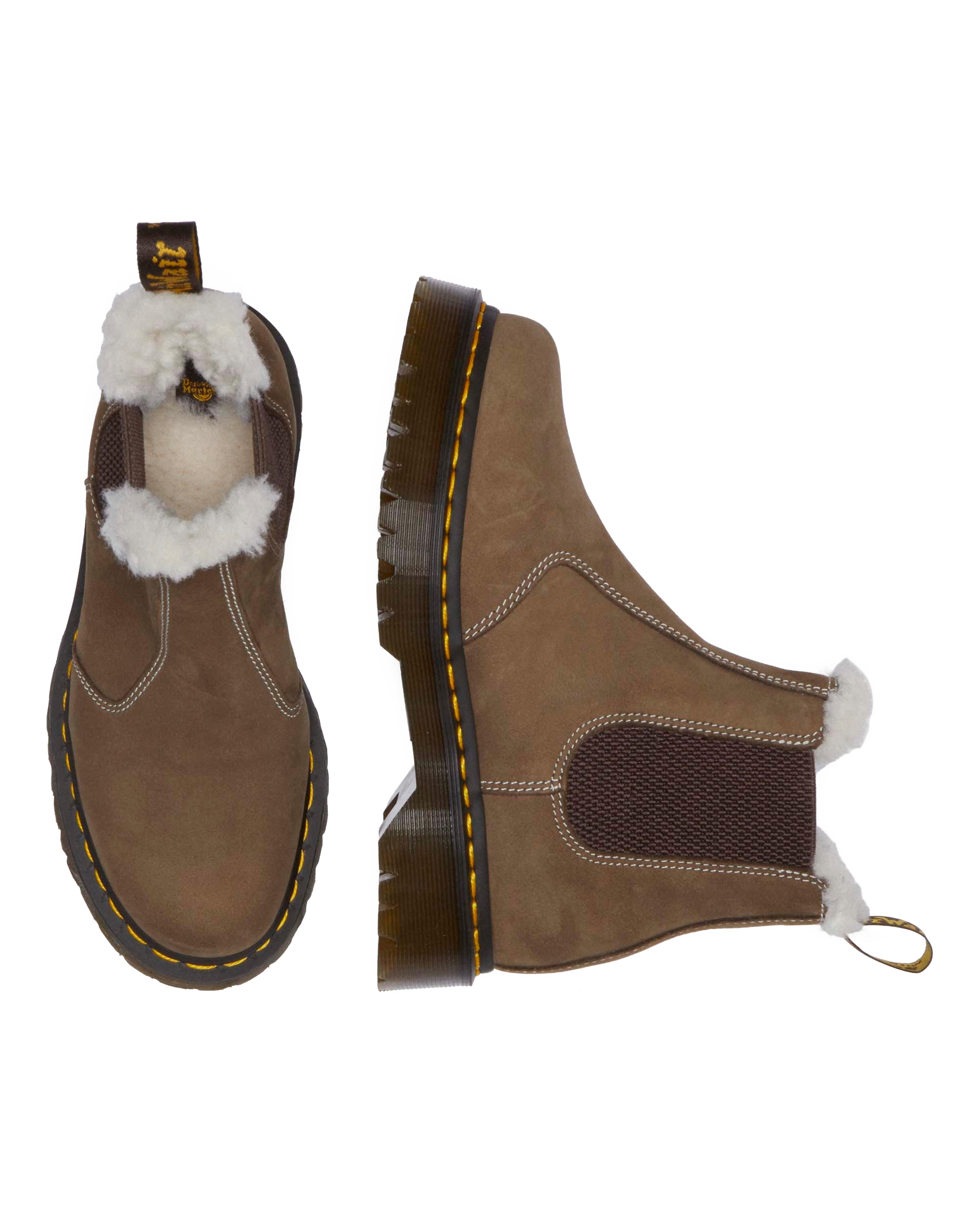 2976 Bex Faux Fur-Lined Platform Chelsea Boots