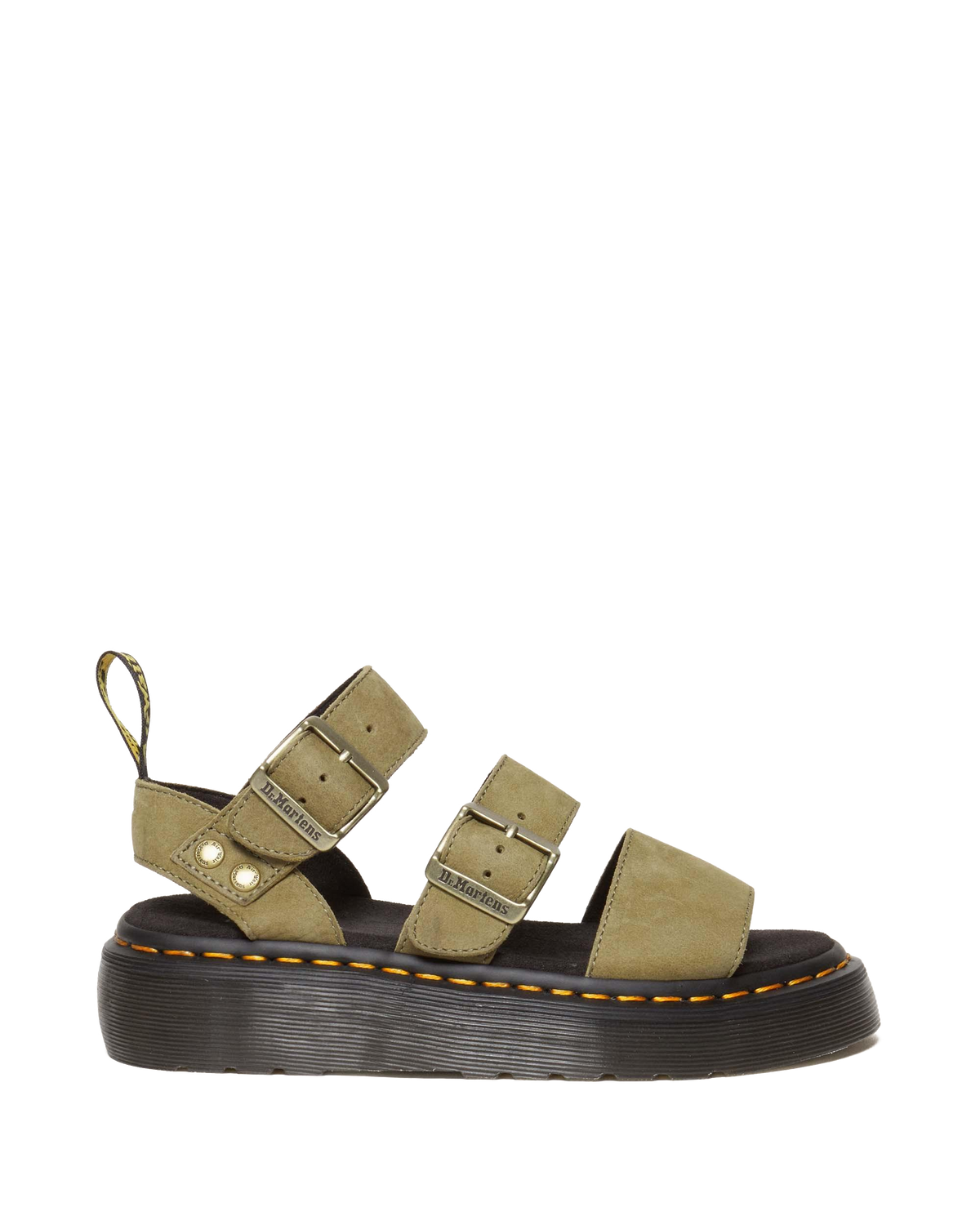 Gryphon Tumbled Nubuck Leather Platform Sandals