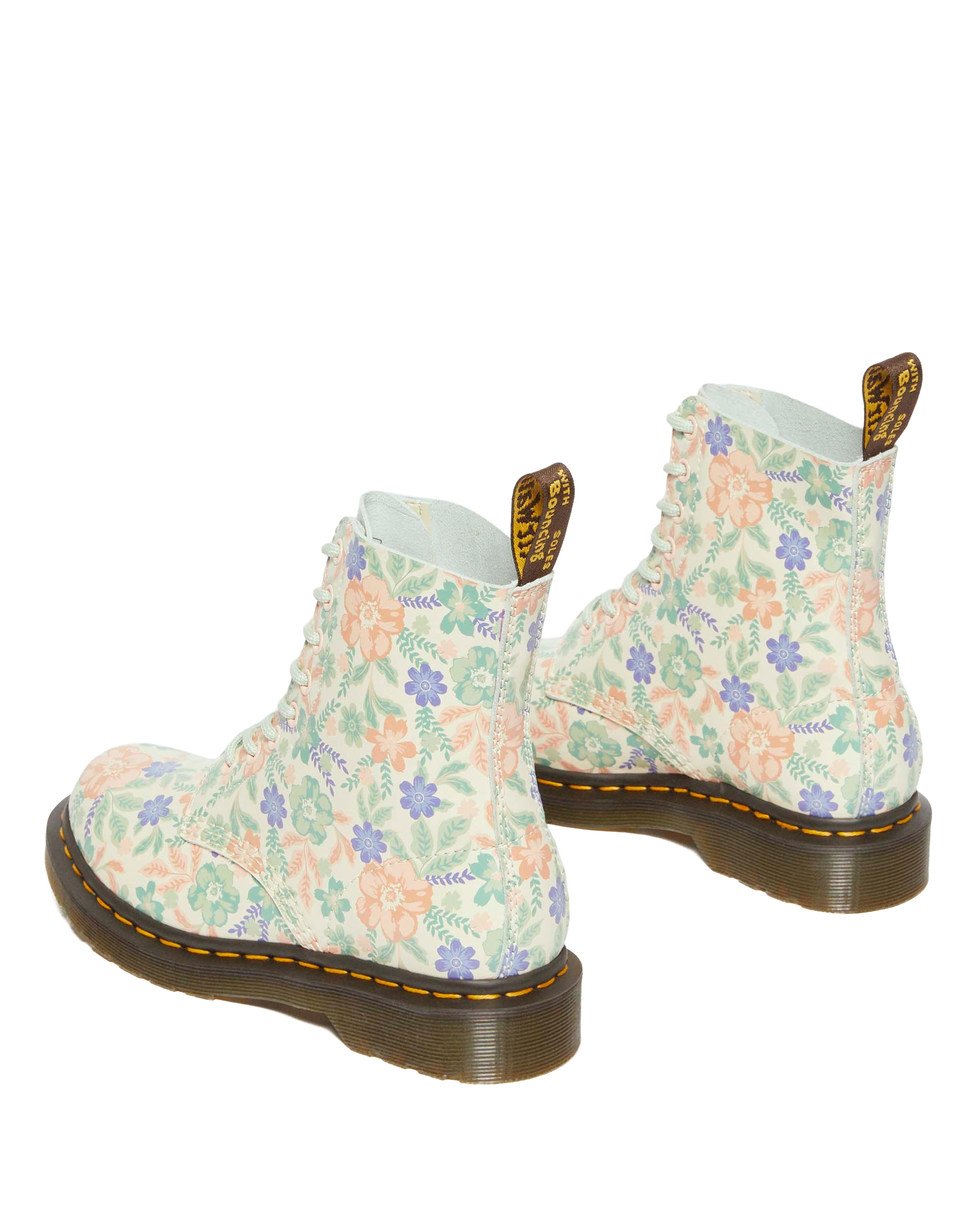 1460 Pascal floral reclaimed leather boots