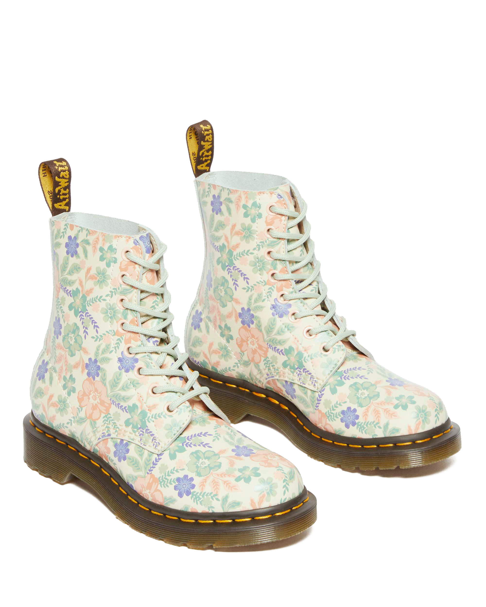 1460 Pascal floral reclaimed leather boots