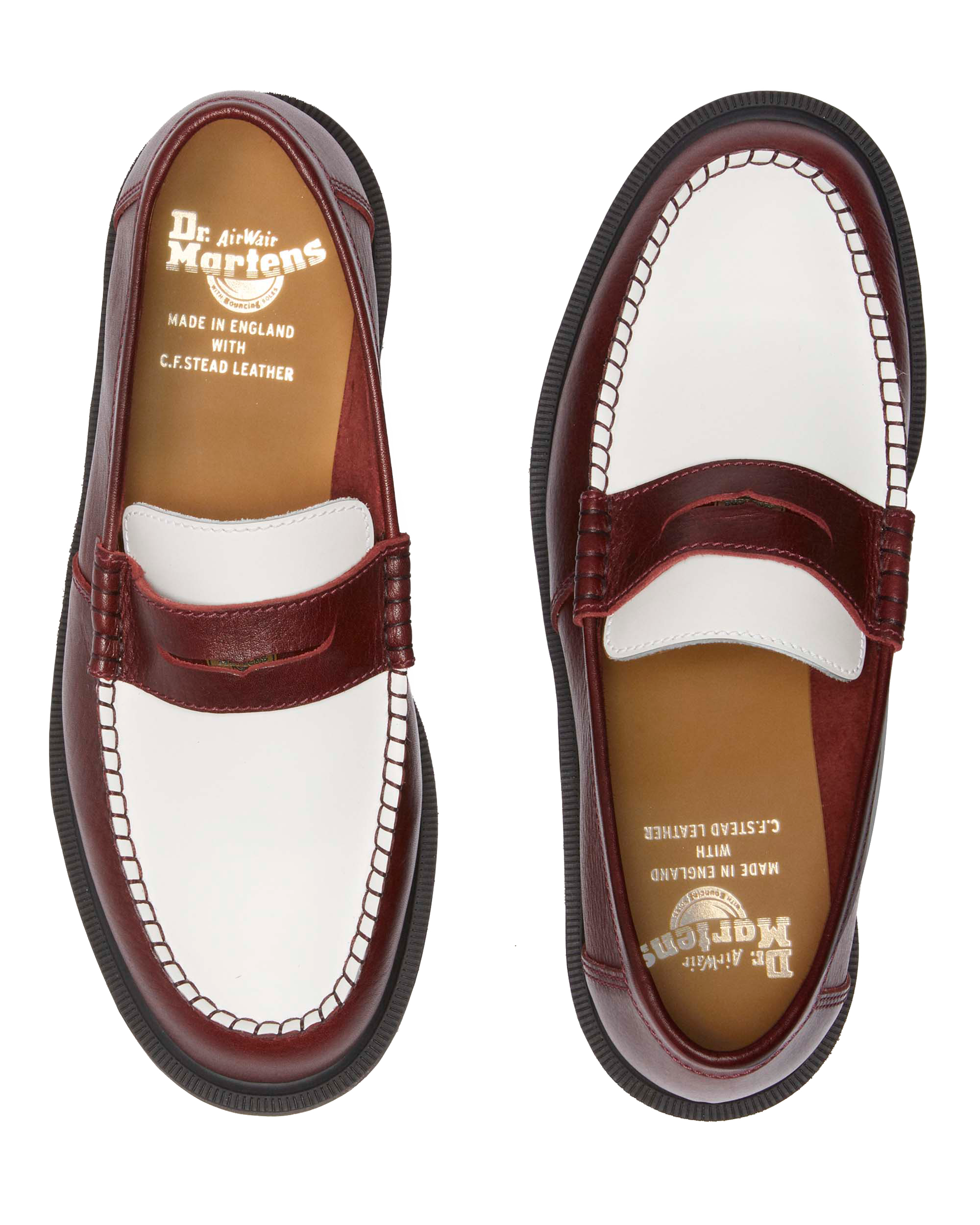 Penton Made In England Two-Tone Leather Loafers