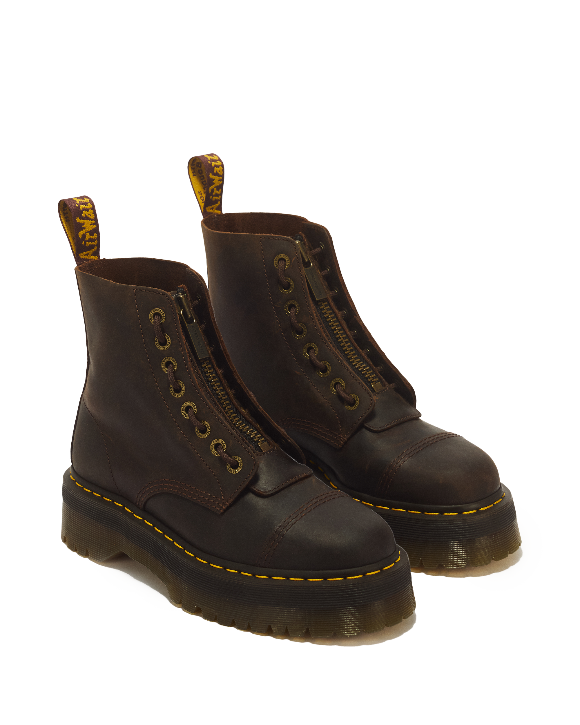 Sinclair Crazy Horse leather platform boots