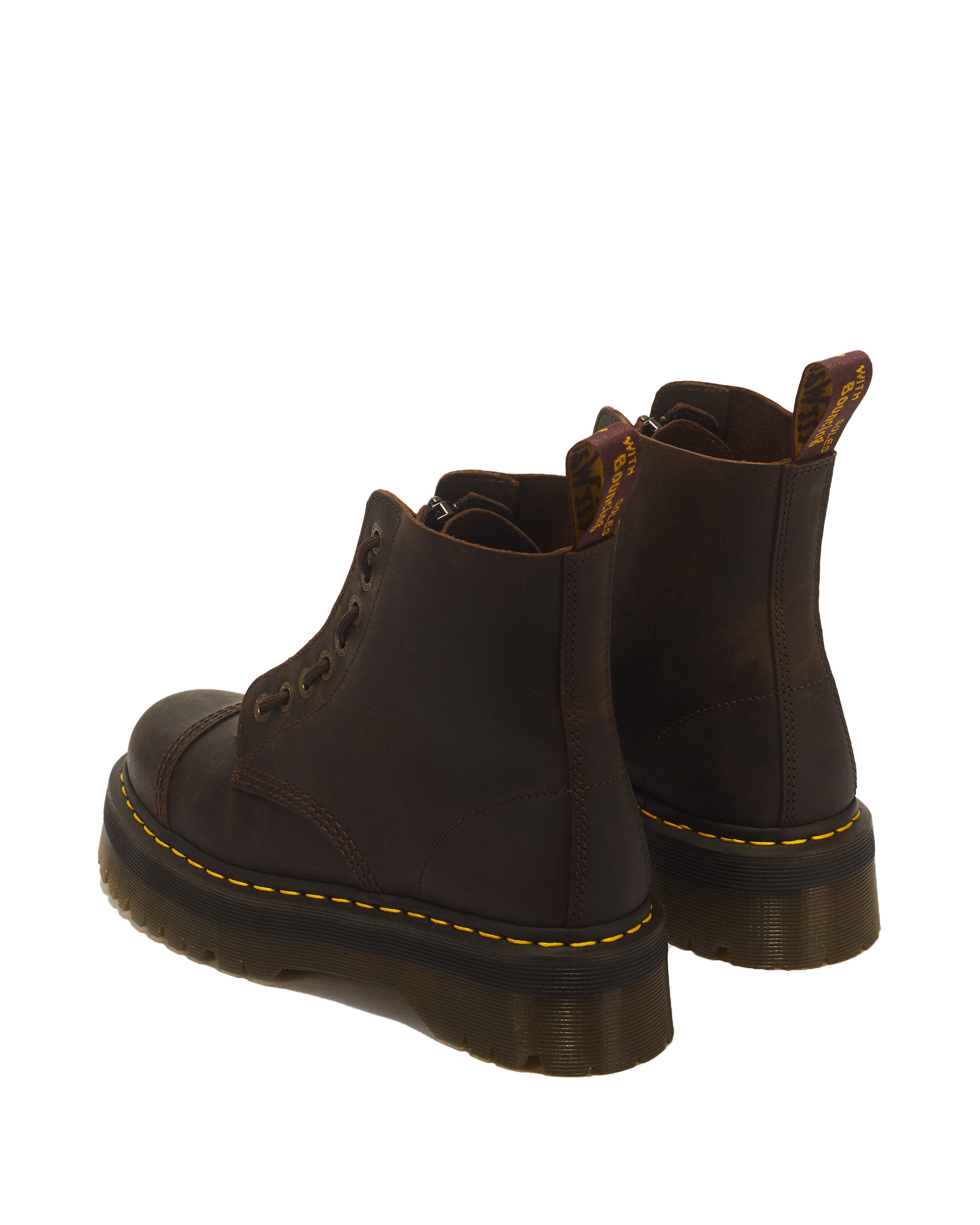 Sinclair Crazy Horse leather platform boots