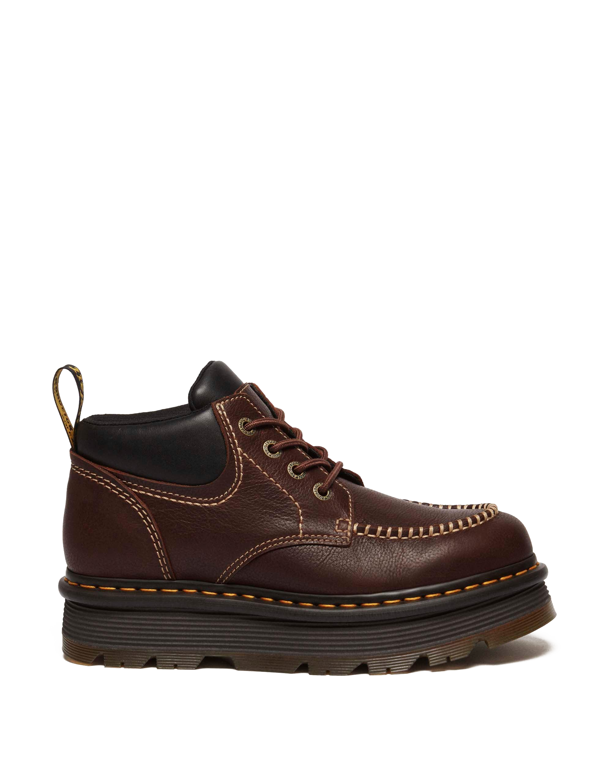 Zebzag Leather Casual 4-Eye Lace-Up Boots
