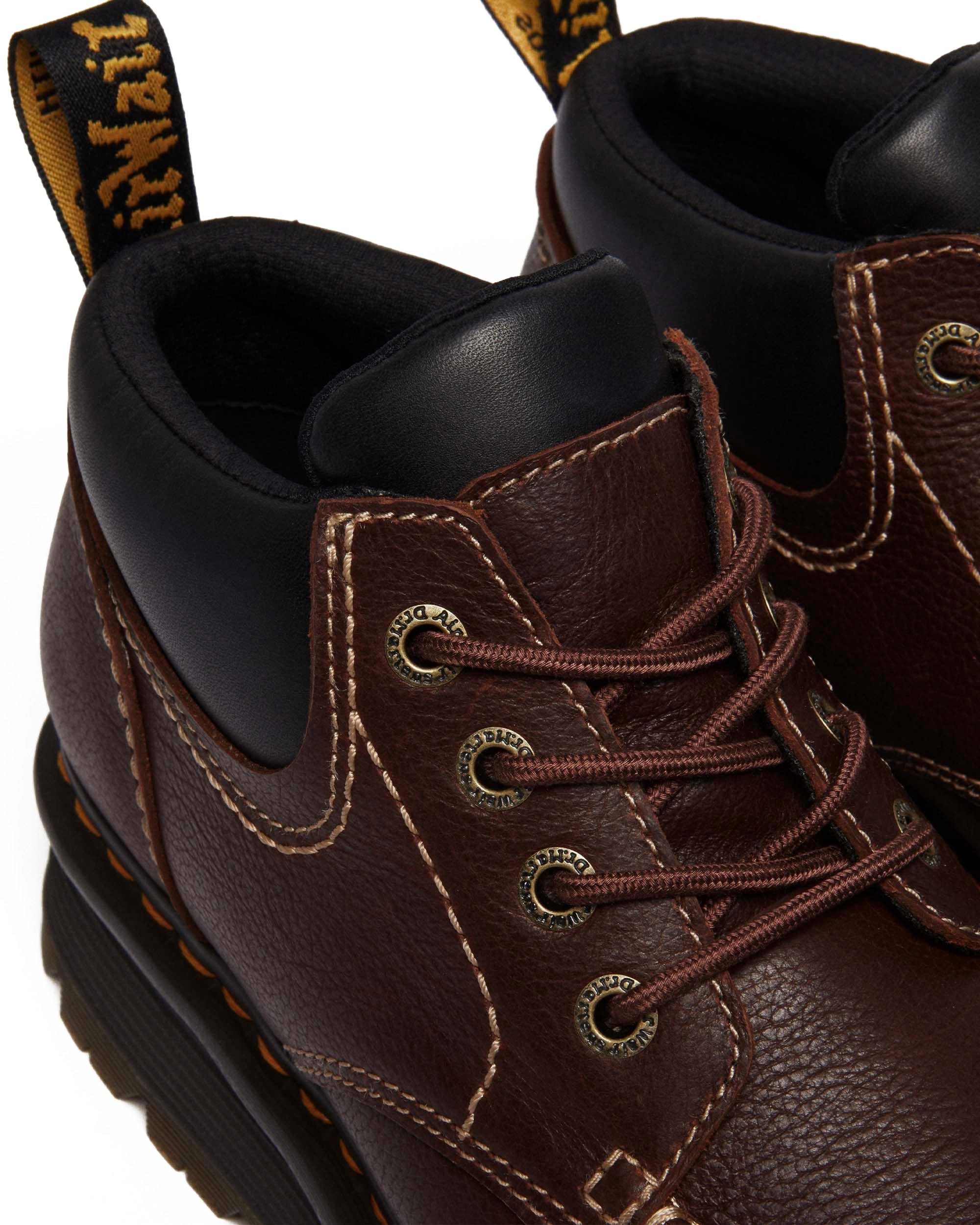 Zebzag Leather Casual 4-Eye Lace-Up Boots