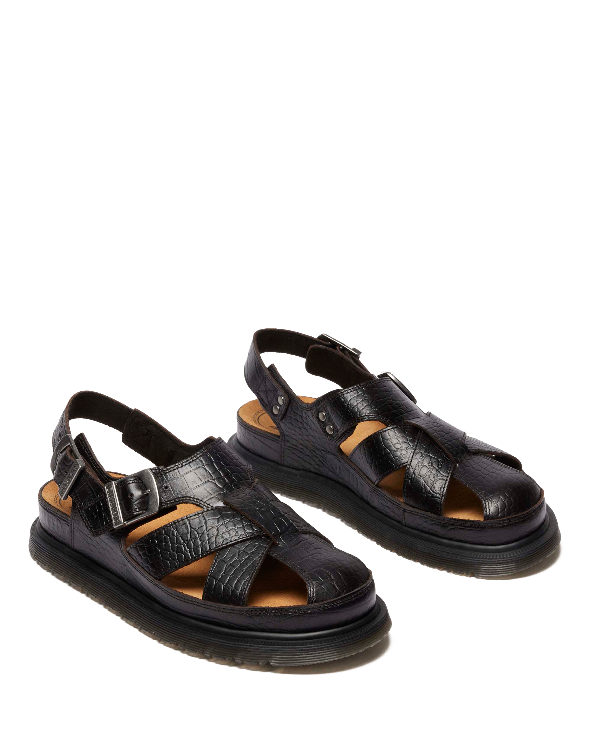 Fisherman Crocodile Analine Leather Sandals