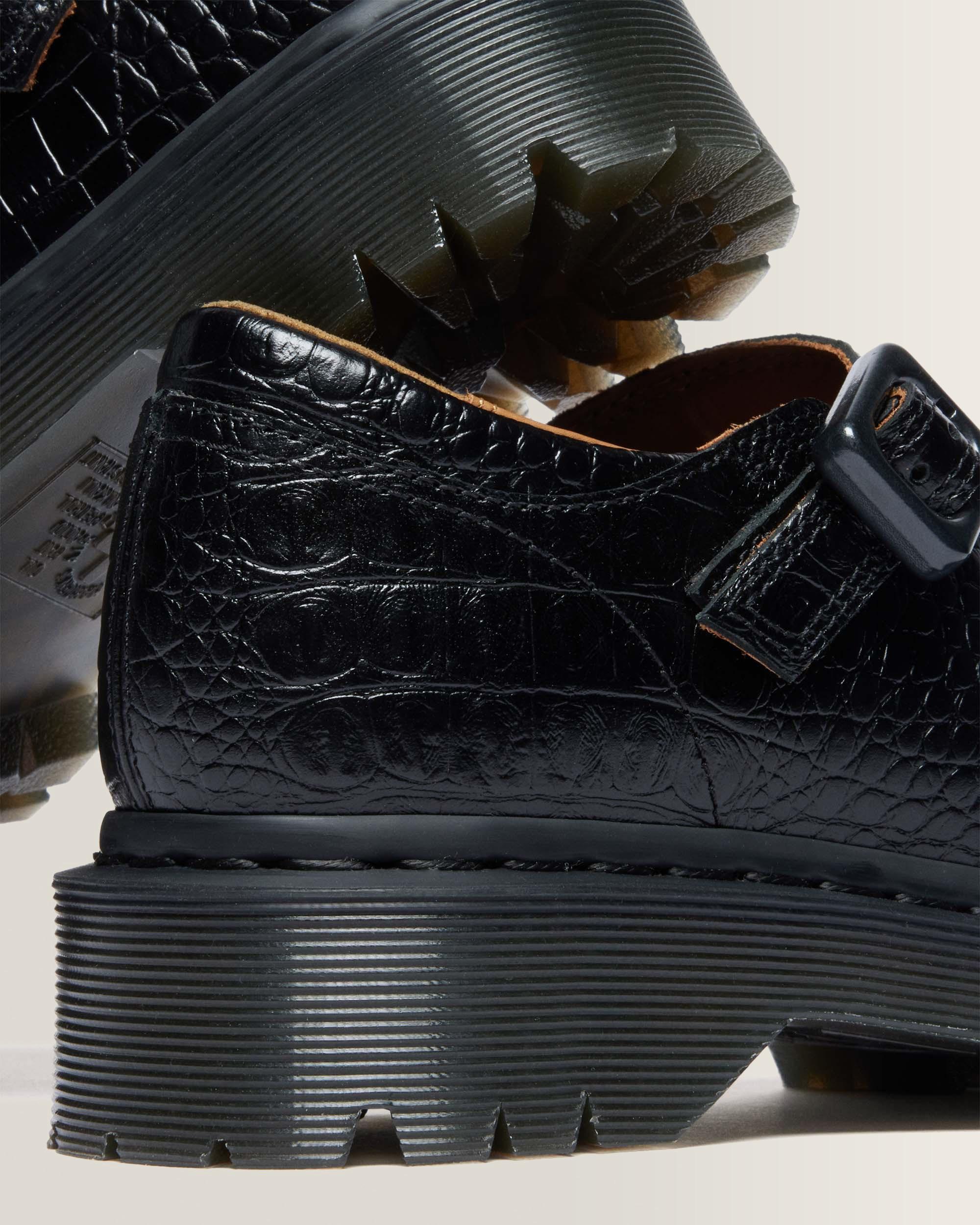 Rejena Mary Jane Croc Emboss Leather Shoes