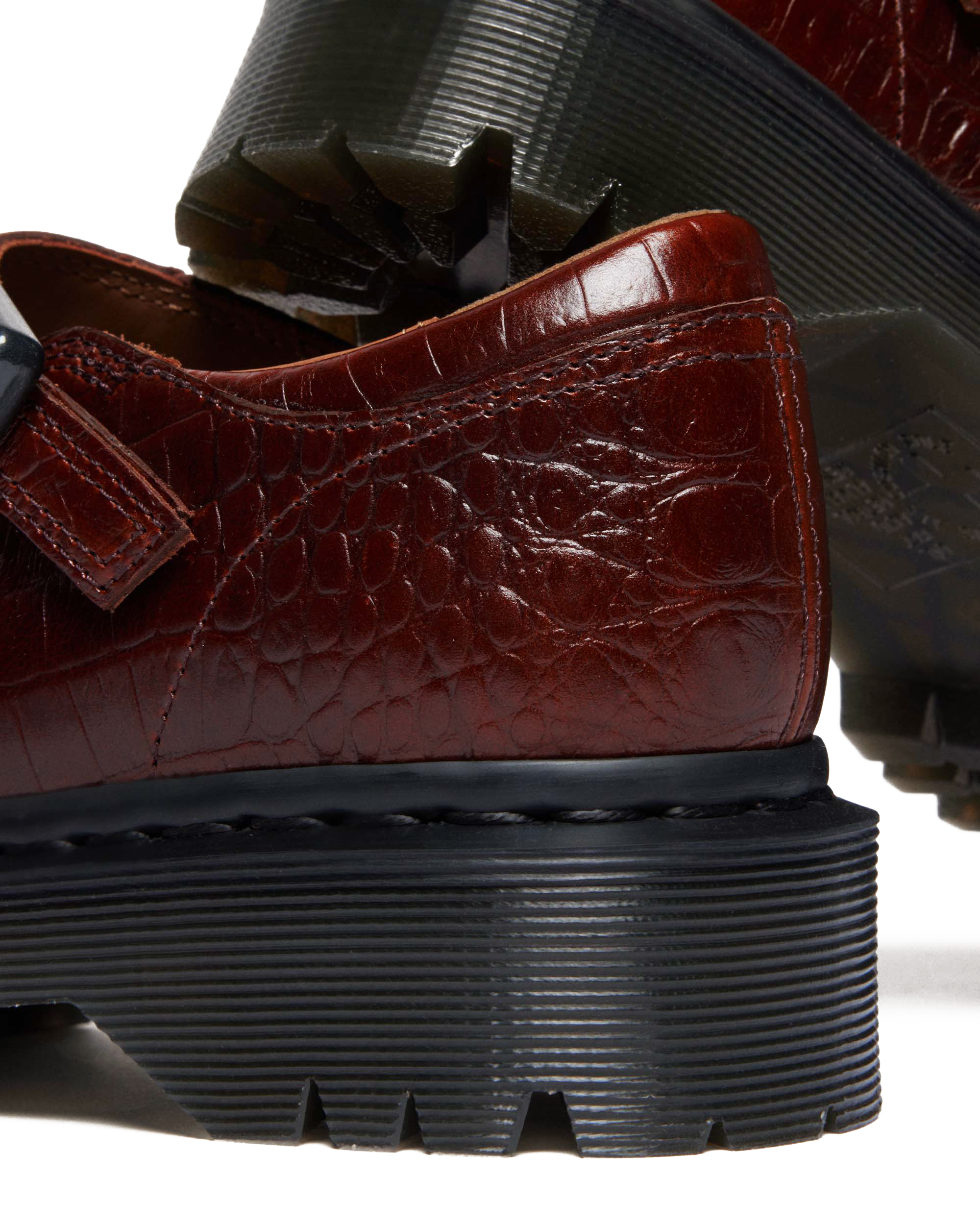 Rejena Mary Jane Croc Emboss Leather Shoes