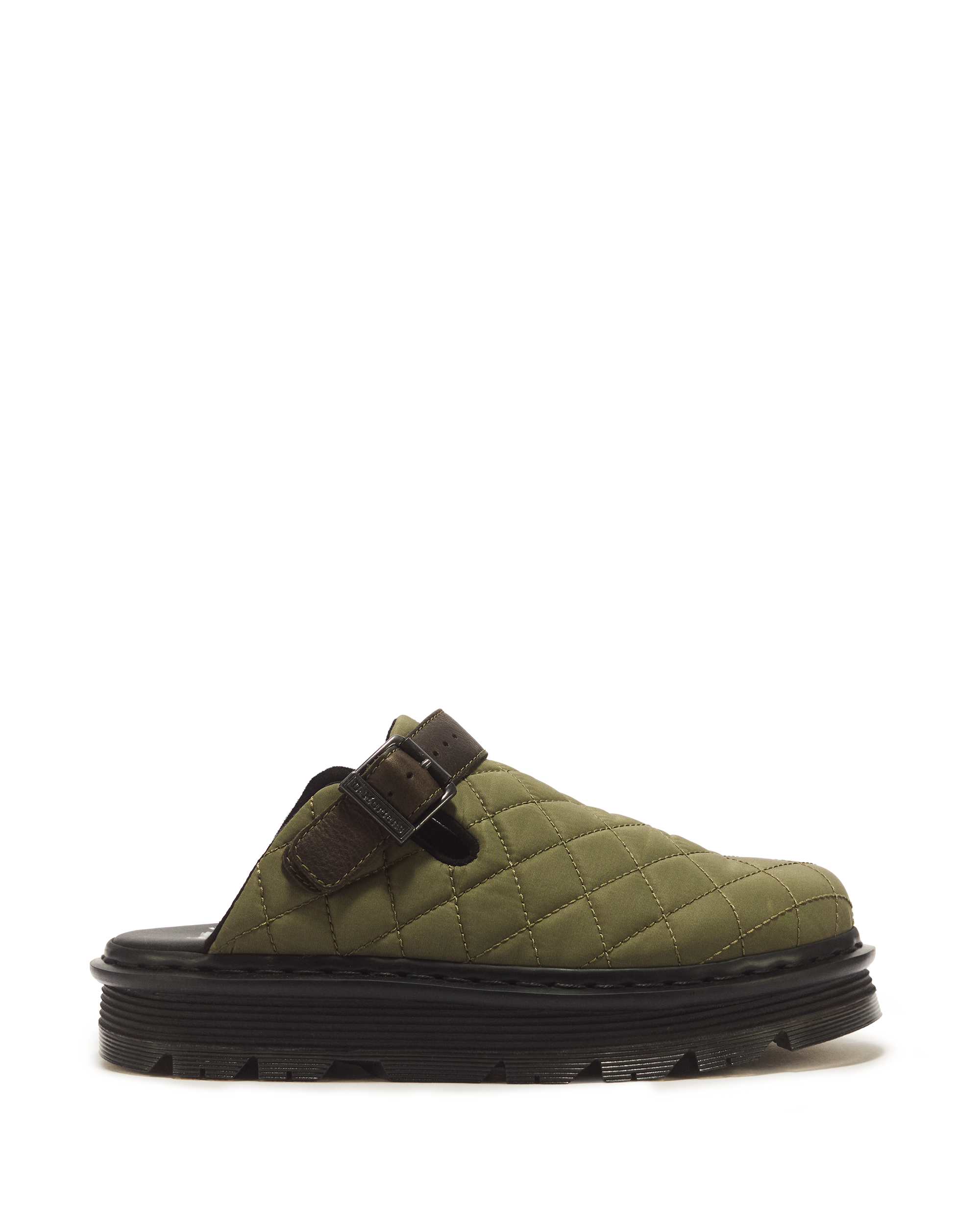 Zebzag Quilted Canvas Platform Mules